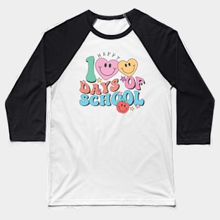 Groovy Happy 100 days of School Gift Baseball T-Shirt